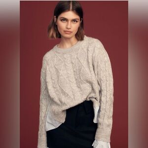 Cable Twofer Tie Sweater